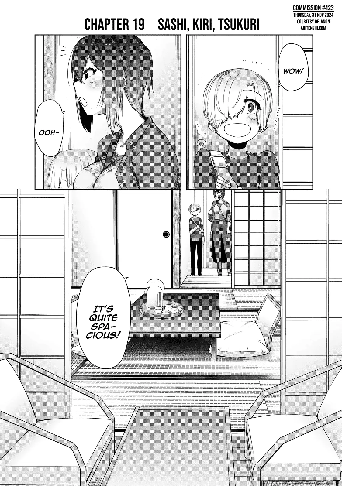 The Girl With A Kansai Accent And The Pure Boy - Chapter 19: Sashi, Kiri, Tsukuri