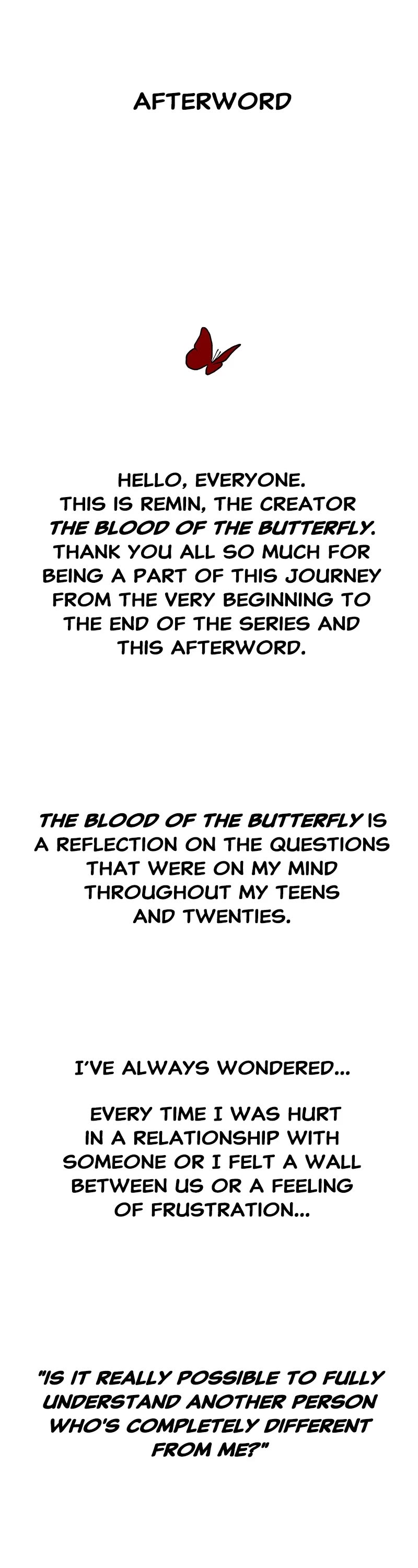 Blood And Butterflies - Chapter 84: Ep. 84 - Afterword