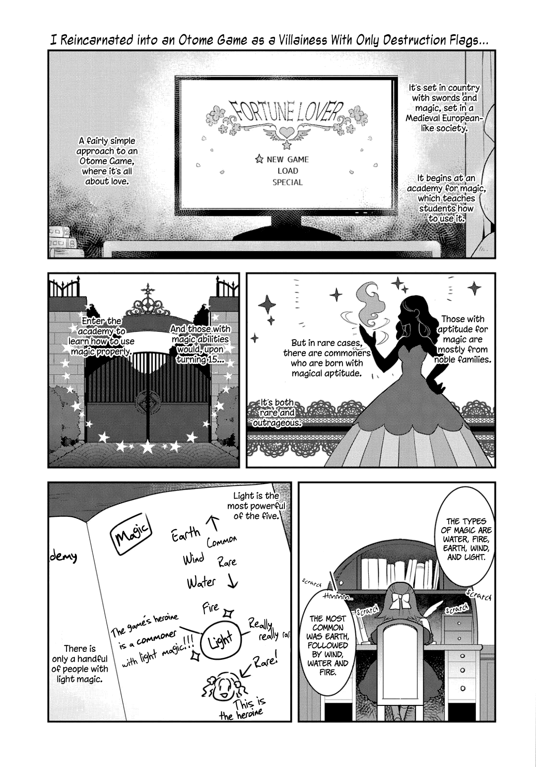 Otome Game No Hametsu Flag Shika Nai Akuyaku Reijou Ni Tensei Shite Shimatta... - Chapter 1