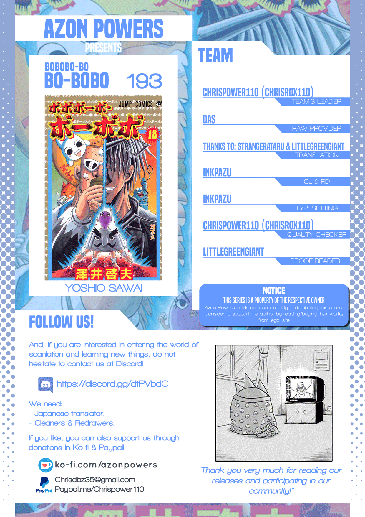 Bobobo-Bo Bo-Bobo - Chapter 193: Ultimate Defense! Break Through The Nyan-Nyan Armor!!