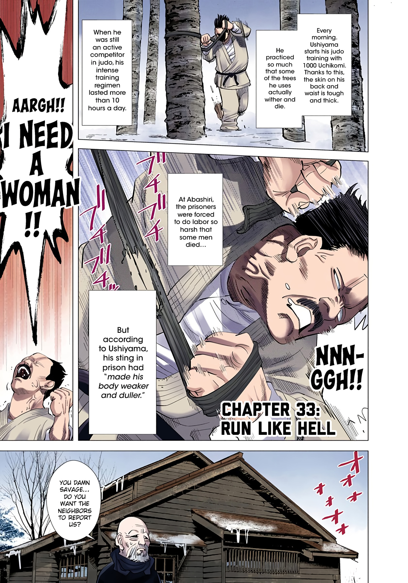 Golden Kamuy - Digital Colored Comics - Vol.4 Chapter 33: Run Like Hell