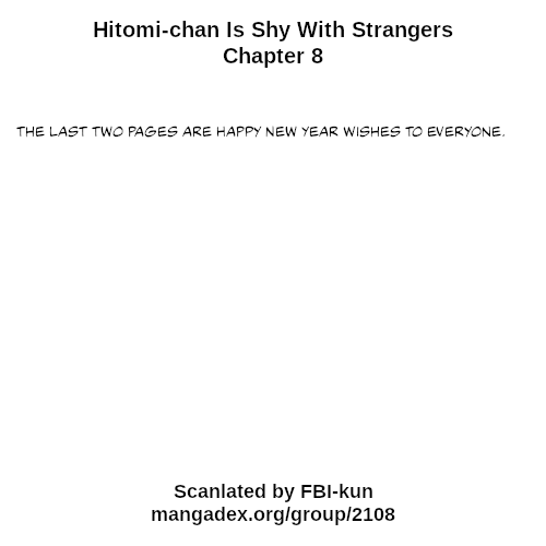 Hitomi-Chan Is Shy With Strangers - Chapter 8