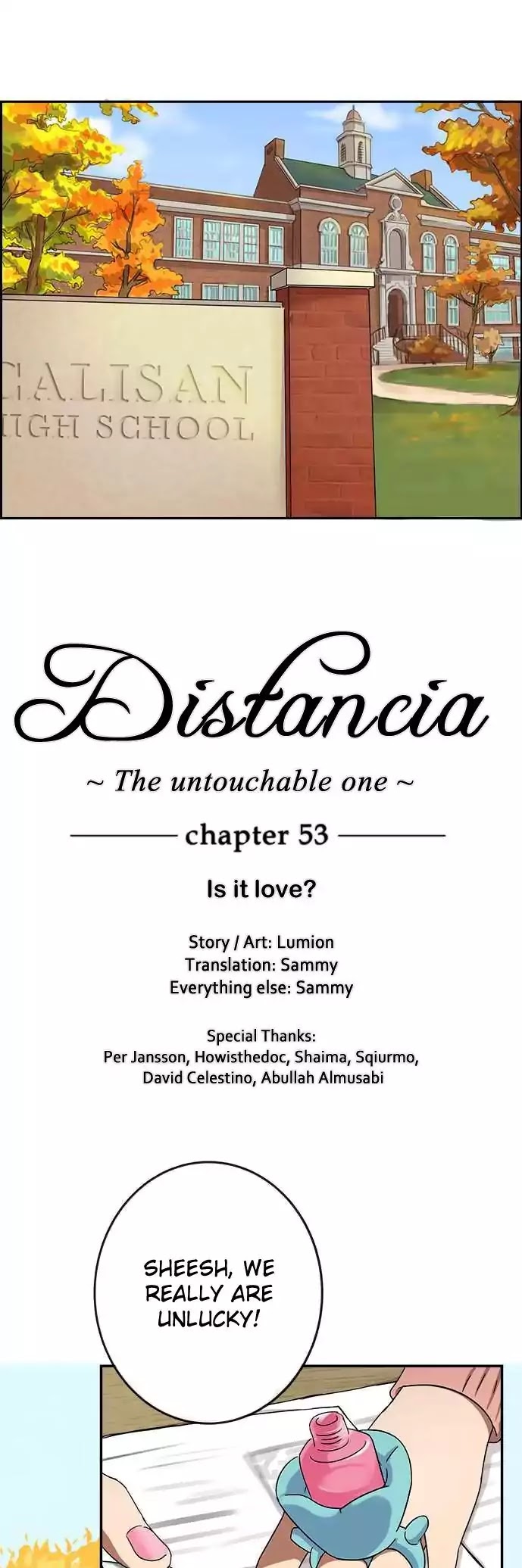 Distancia ~ The Untouchable One ~ - Chapter 53: Is It Love?