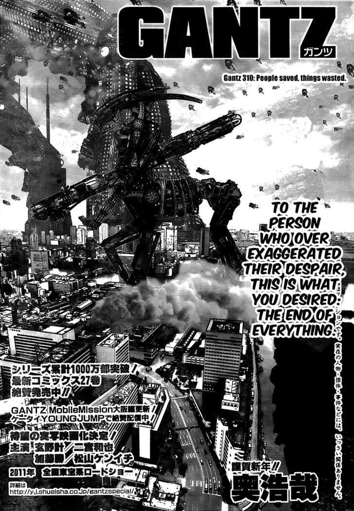 Gantz - Vol.28 Chapter 310 : People Saved, Things Wasted