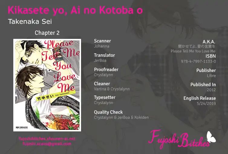 Kikasete Yo, Ai No Kotoba O - Vol.1 Chapter 2