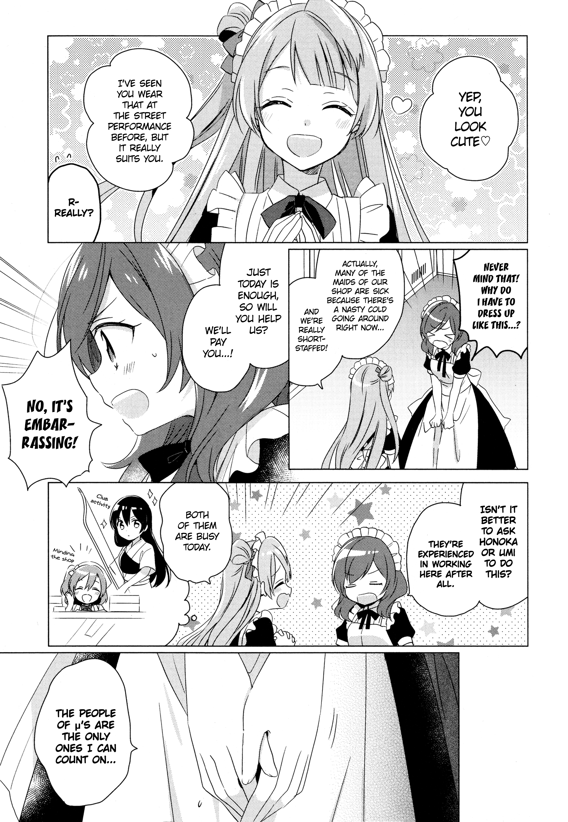 Love Live! Comic Anthology Μ's Sweet Memories - Vol.1 Chapter 2: Minalinsky And The One-Day Maid Experience