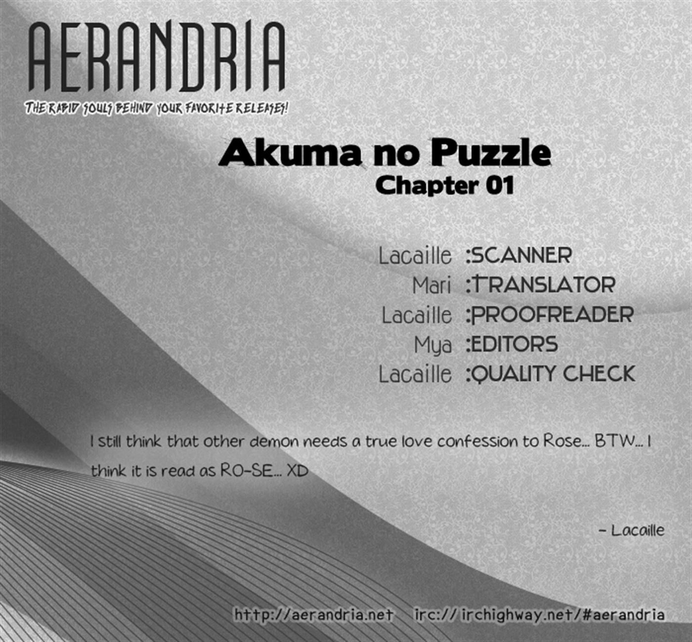 Akuma No Puzzle - Chapter 1 : Akuma No Puzzle