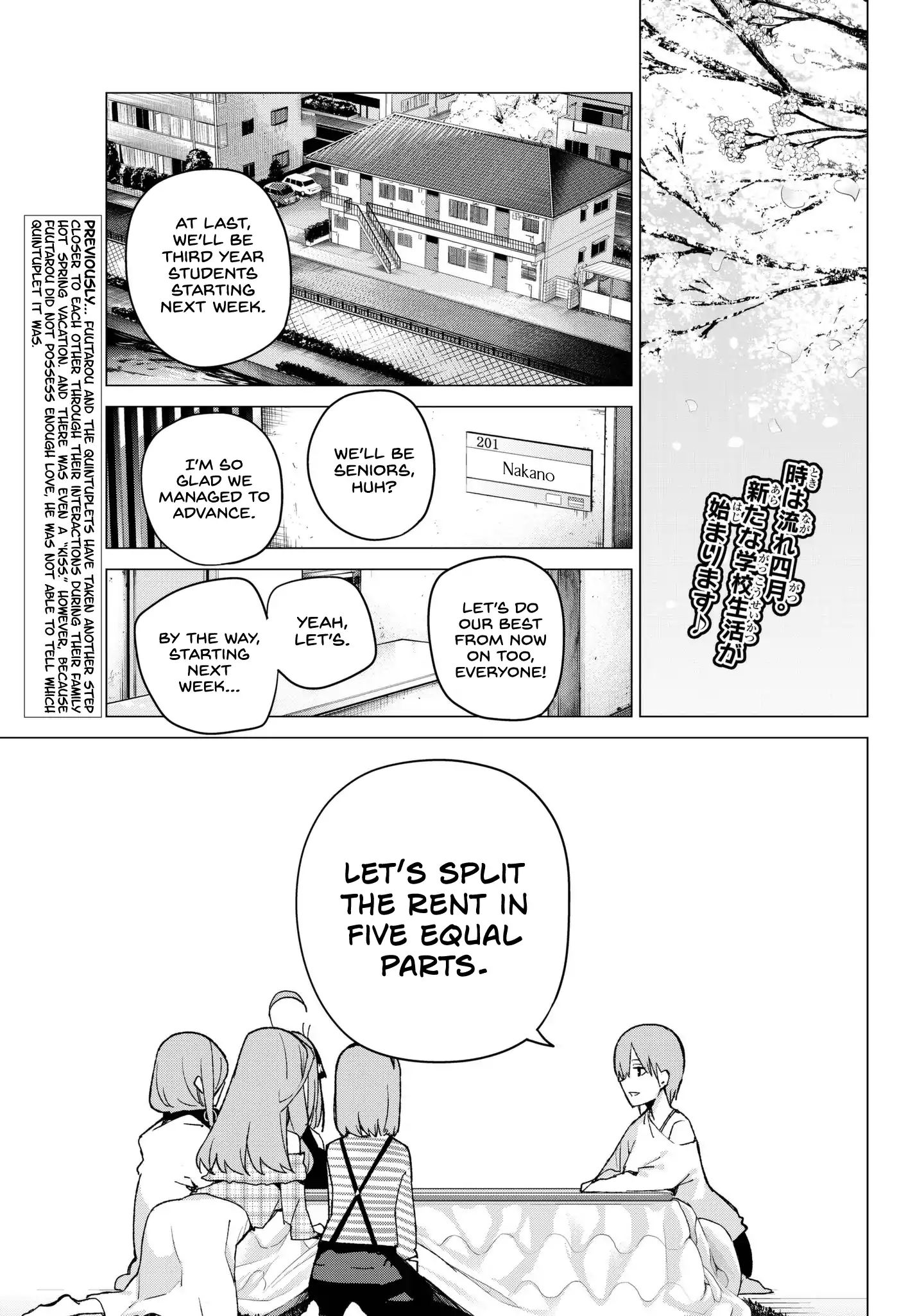 Go-Toubun No Hanayome - Chapter 69: Welcome To Class 3-1