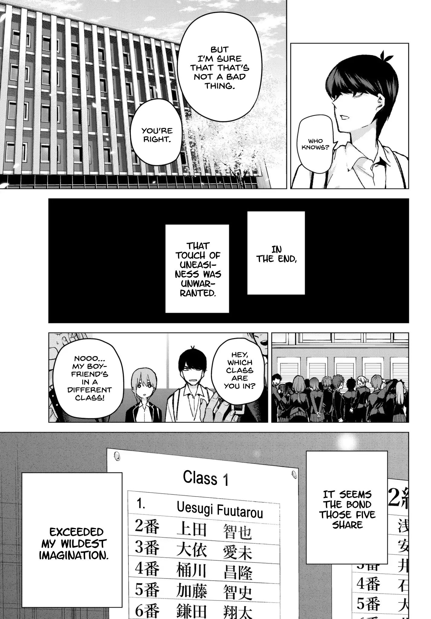 Go-Toubun No Hanayome - Chapter 69: Welcome To Class 3-1