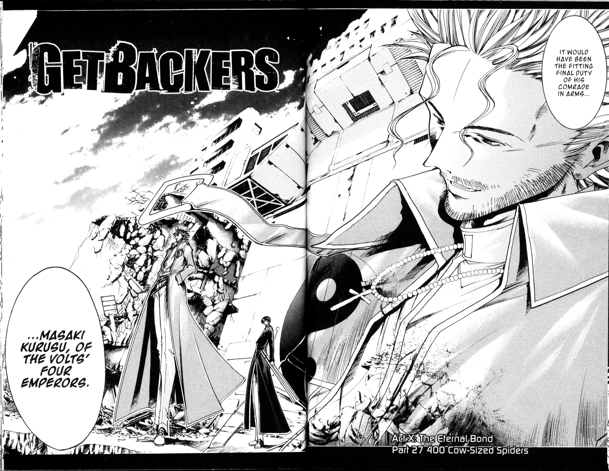 Get Backers - Vol.22 Chapter 188: Act X:the Eternal Bond (27):400 Cow-Sized Spiders