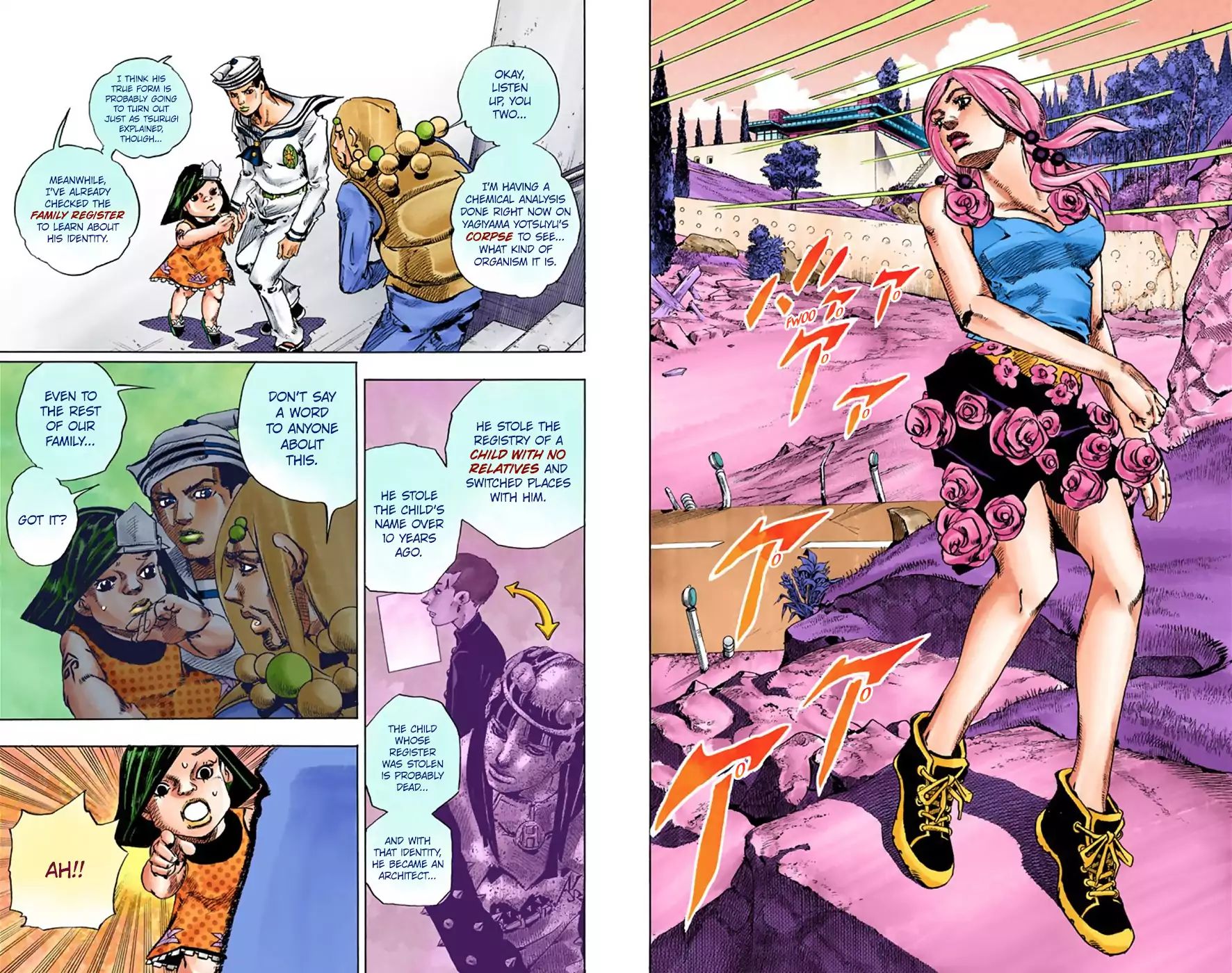 Jojo's Bizarre Adventure Part 8: Jojolion - Vol.8 Chapter 33: Josuke! Go To The Higashikata Fruit Parlor (Official Color Scans)