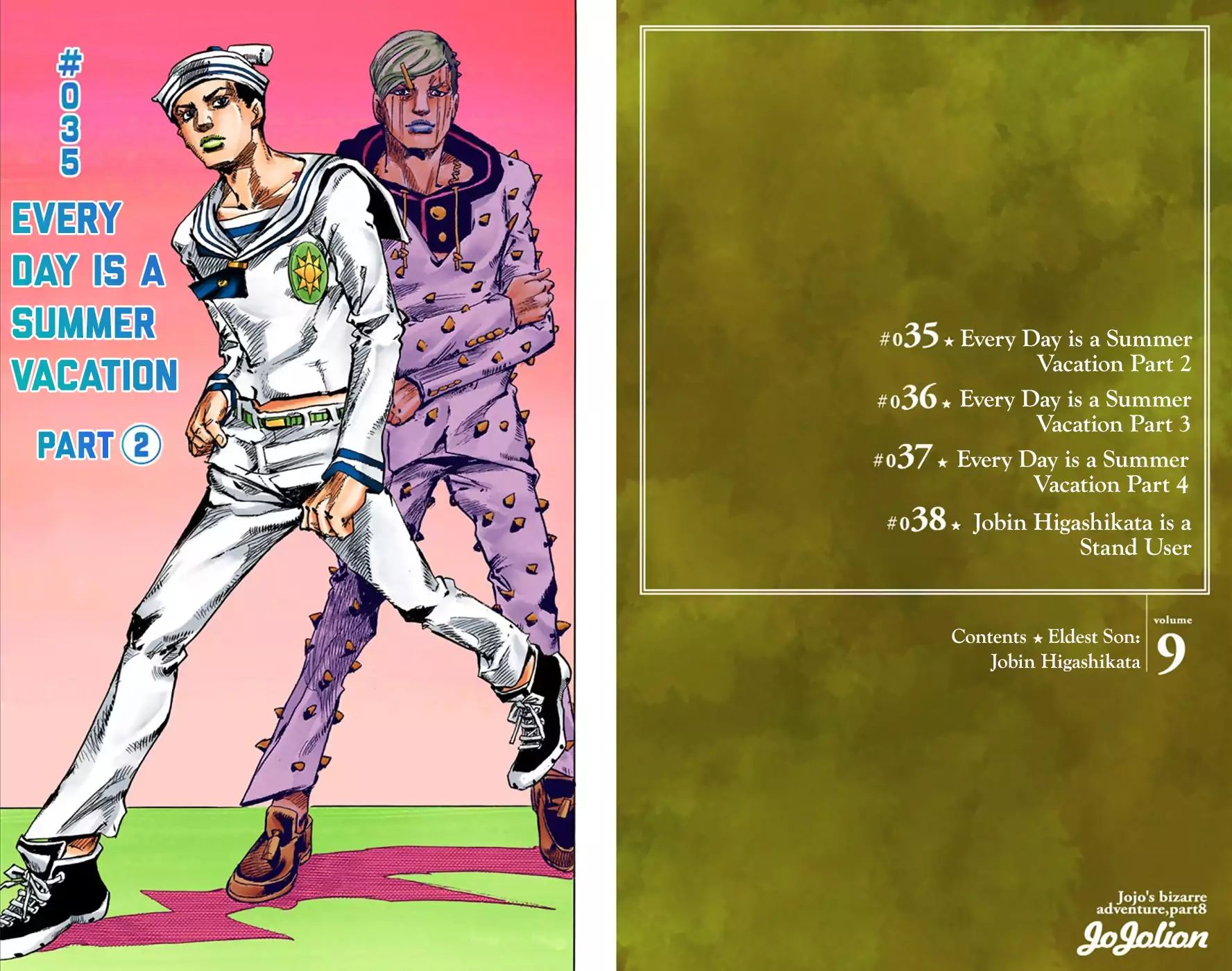 Jojo's Bizarre Adventure Part 8: Jojolion - Vol.9 Chapter 35: Every Day Is A Summer Vacation Part 2 (Official Color Scans)