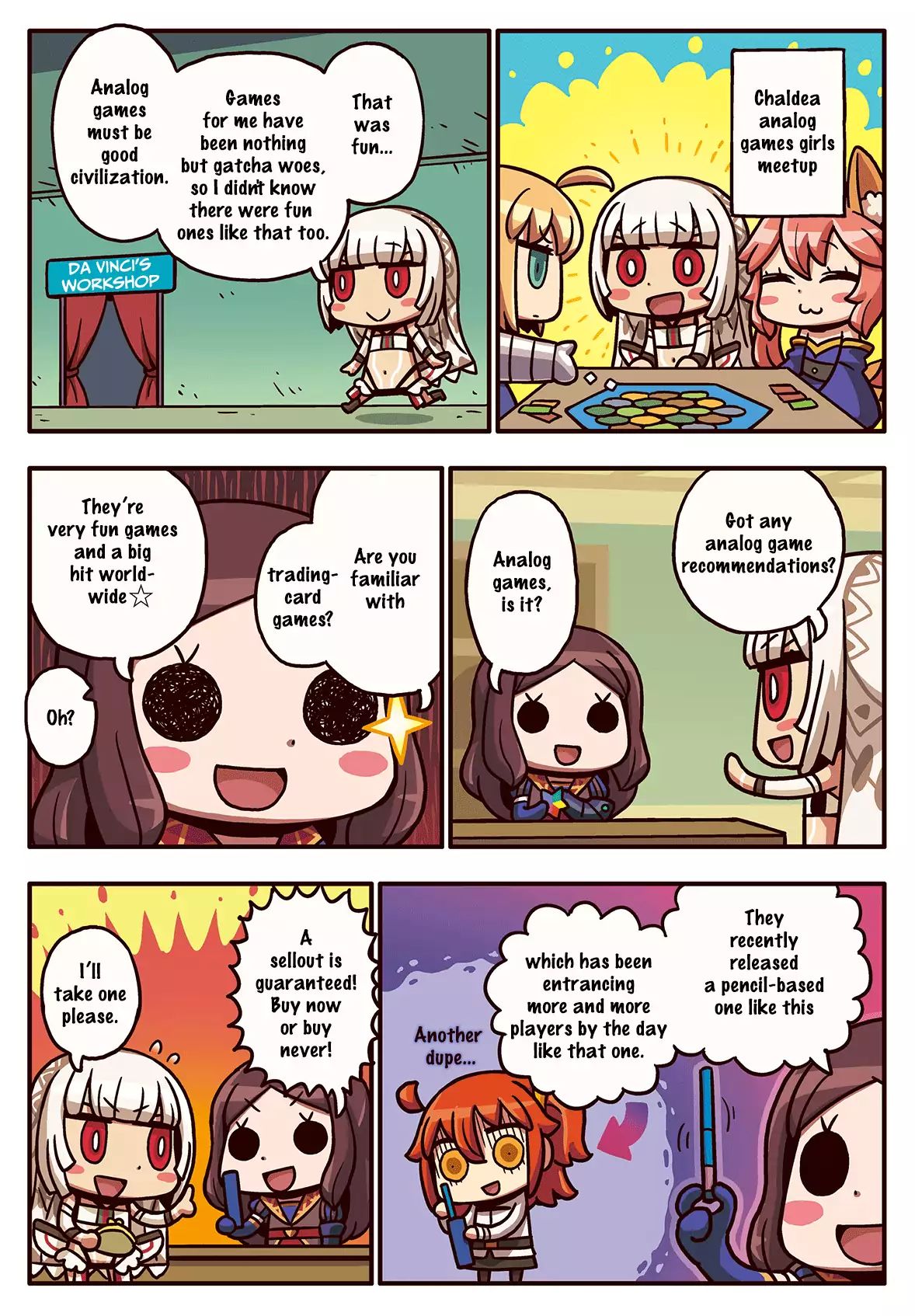 Manga De Wakaru! Fate/Grand Order - Vol.3 Chapter 8: Analog Games