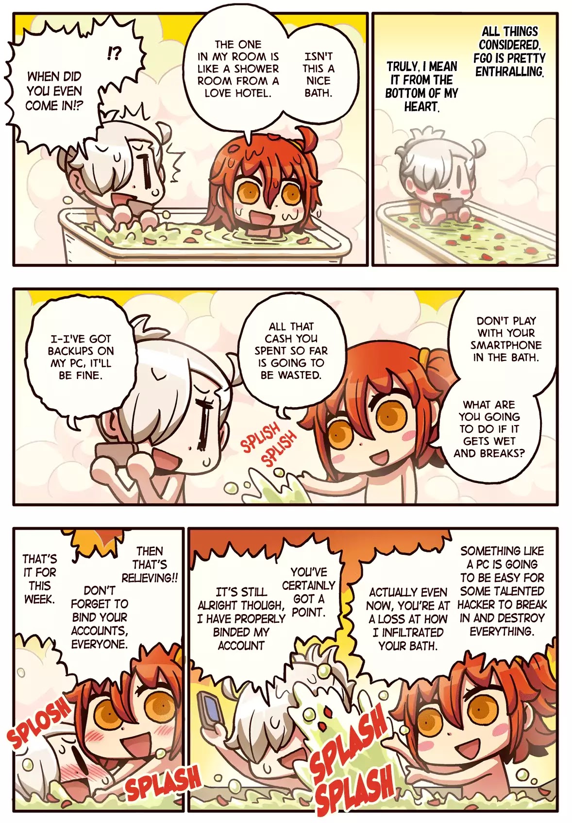 Manga De Wakaru! Fate/Grand Order - Chapter 24: Careful! Fgo In The Bath!