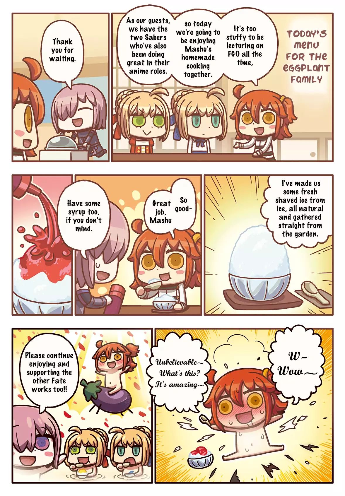 Manga De Wakaru! Fate/Grand Order - Vol.3 Chapter 32: Today's Menu