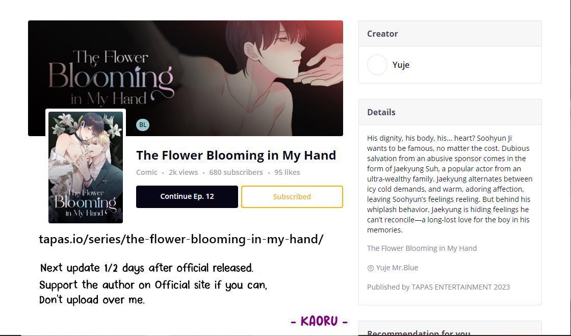 Flower Blooming From The Palm Of Your Hand - Chapter 52