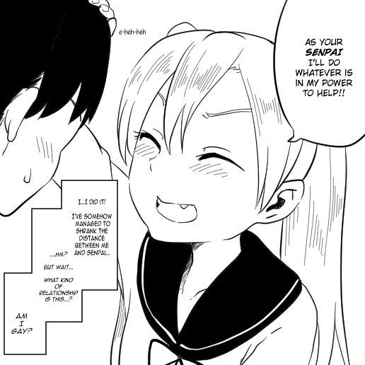 Nyotaika Homo - Chapter 1: The Tsundere Senpai And Her Black Haired Kouhai