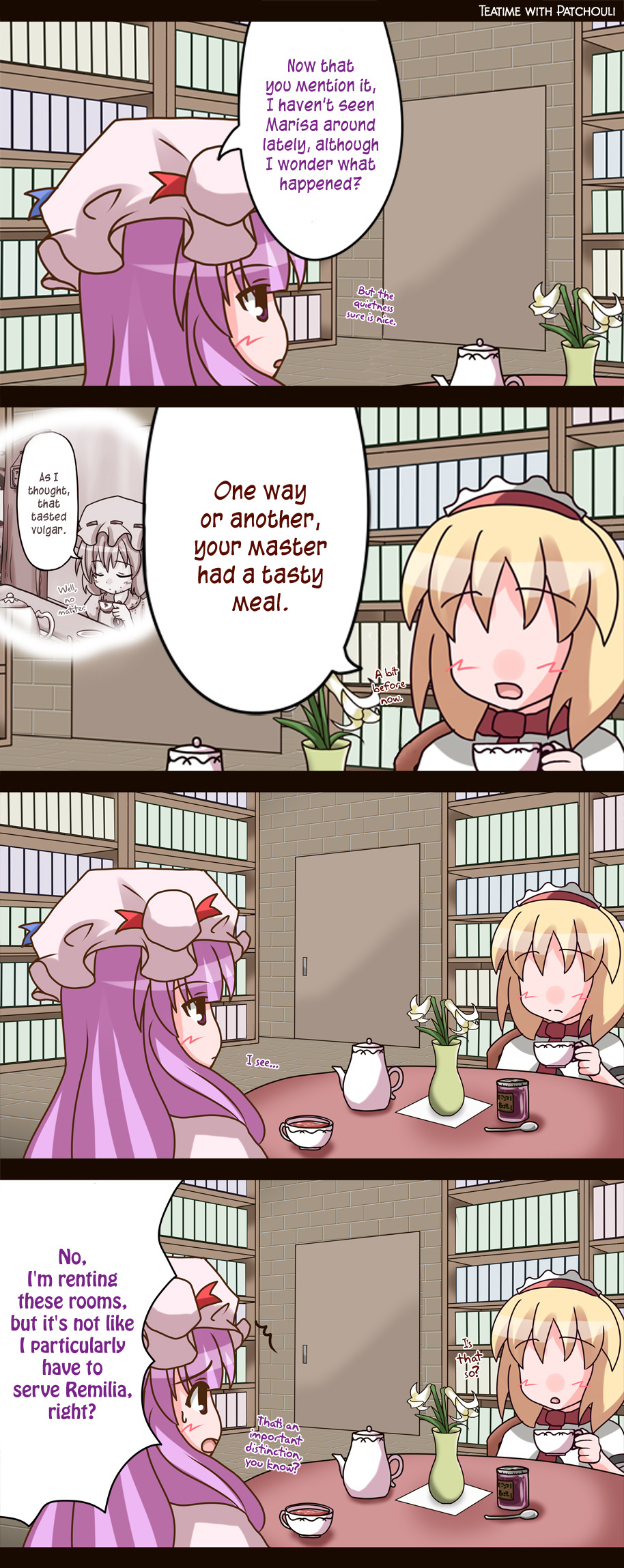 Touhou - Alice No Ochakai (Doujinshi) - Chapter 28: Teatime With Patchouli