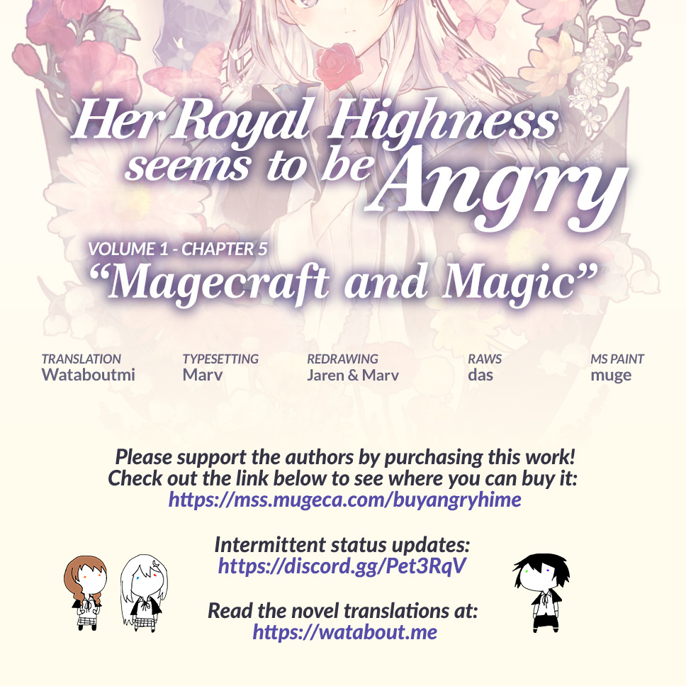 Her Royal Highness Seems To Be Angry - Vol.1 Chapter 5: Magecraft And Magic