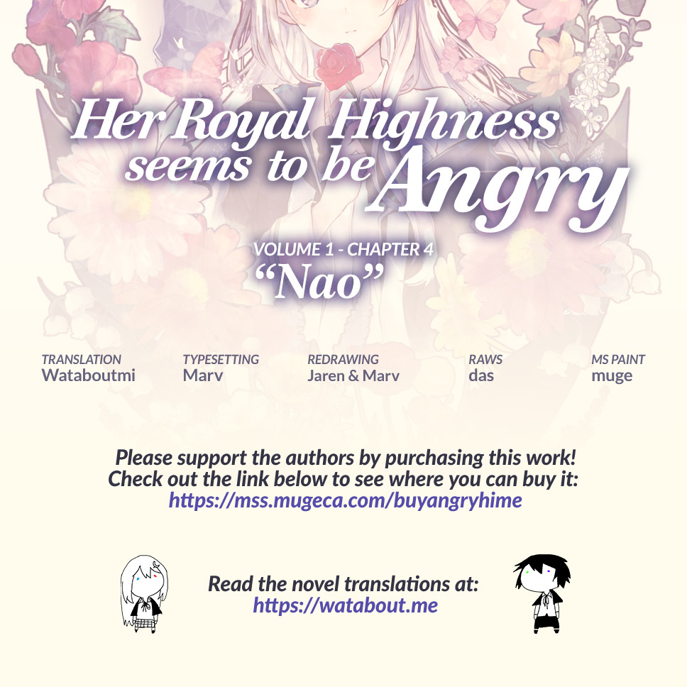 Her Royal Highness Seems To Be Angry - Vol.1 Chapter 4: Nao