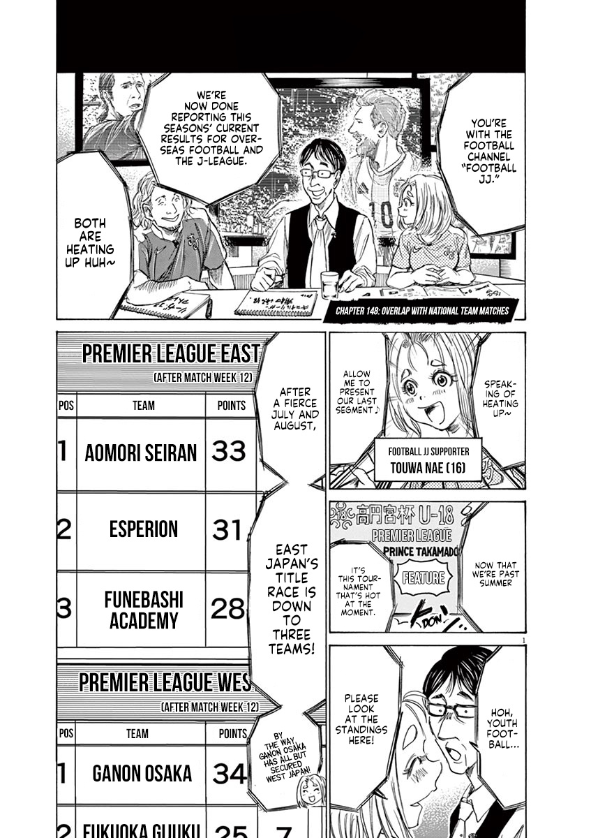 Ao Ashi - Vol.15 Chapter 148: International Football Overlap