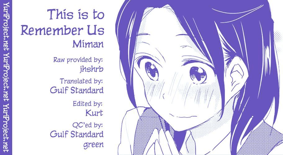 Kimiiro Shoujo - Chapter 1 : This Is To Remember Us