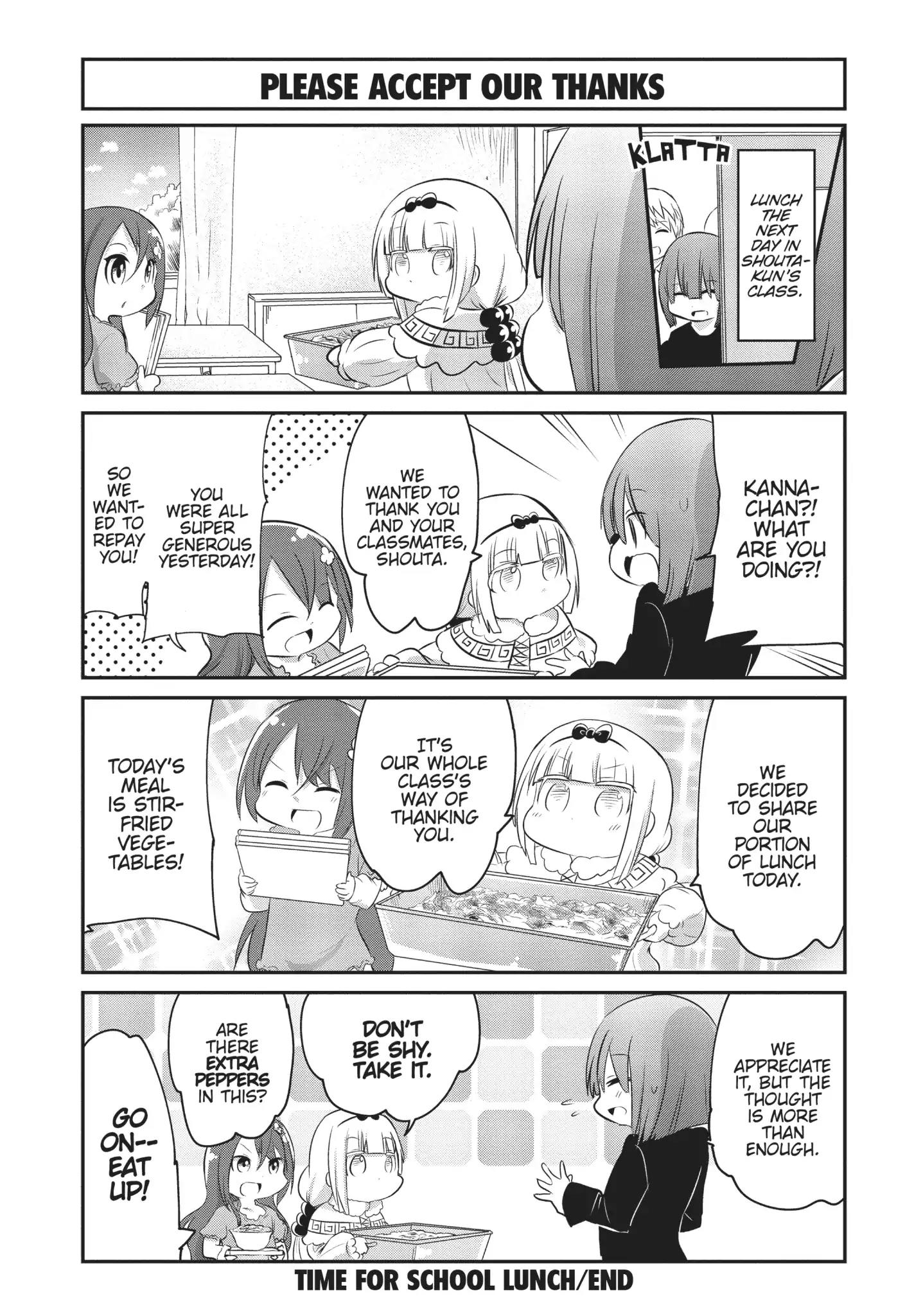 Kobayashi-San Chi No Maid Dragon: Kanna No Nichijou - Vol.6 Chapter 56: Time For School Lunch