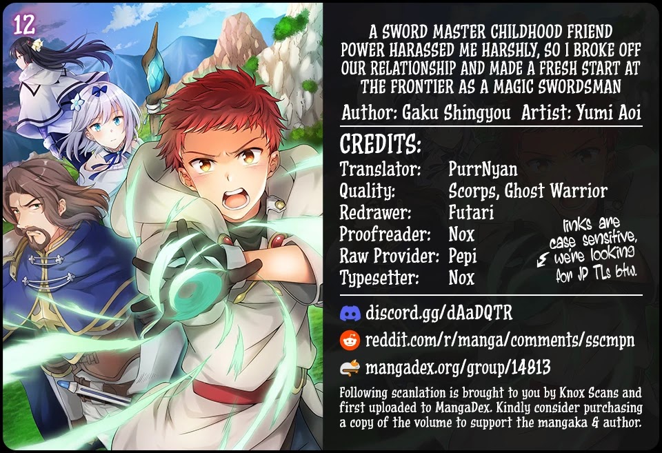 A Sword Master Childhood Friend Power Harassed Me Harshly, So I Broke Off Our Relationship And Make A Fresh Start At The Frontier As A Magic Swordsman. - Chapter 12