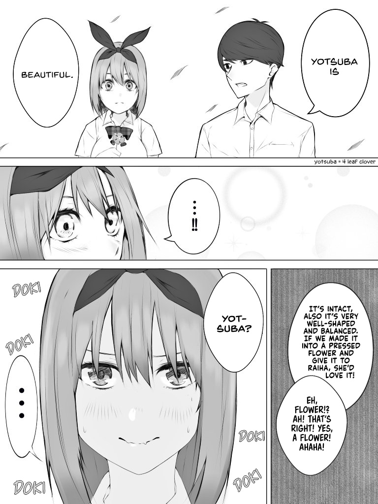 5Toubun No Hanayome - Yotsuba Doujins - Chapter 12.1: [Nikku_Hikikomo] A Flirty Story Where Yotsuba Finds A 4-Leaf Clover And Informs Fuutarou