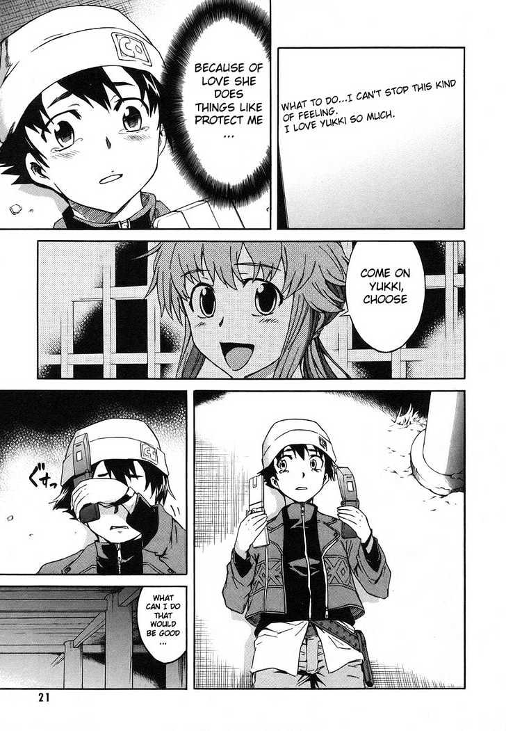 Mirai Nikki - Vol.3 Chapter 9 : Happy End - Unhappy End