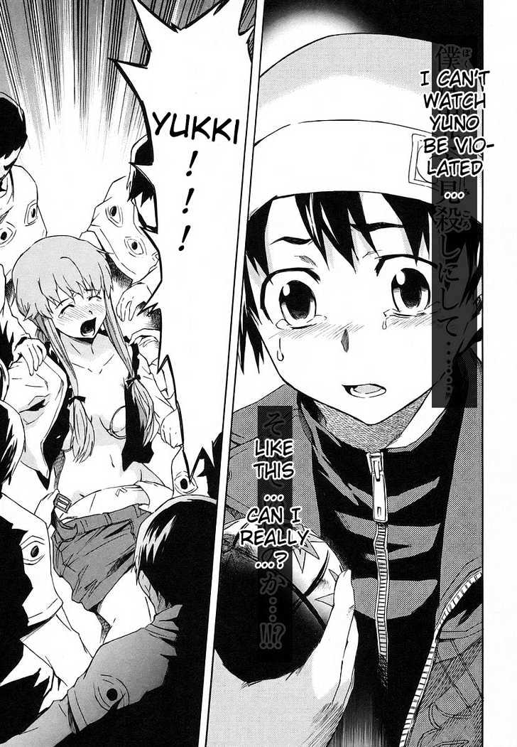 Mirai Nikki - Vol.3 Chapter 9 : Happy End - Unhappy End