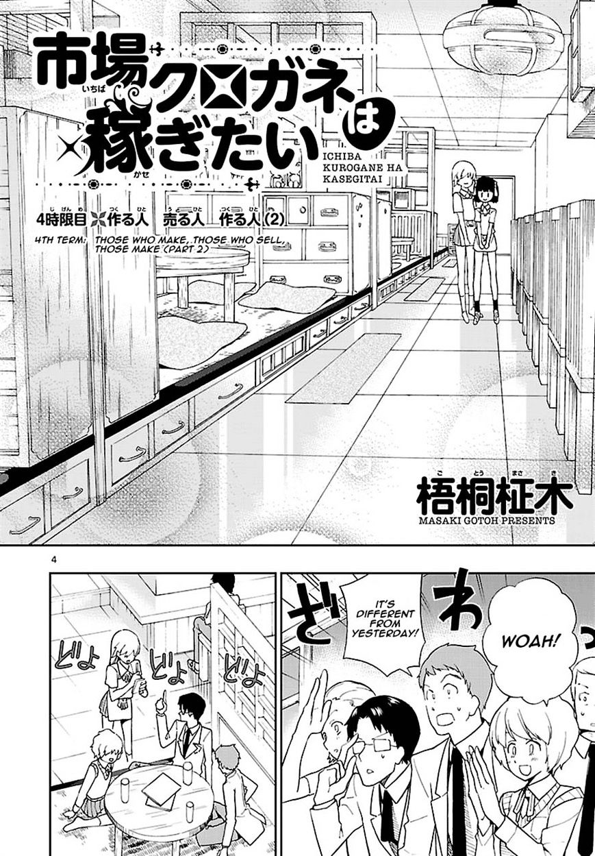 Ichiba Kurogane Wa Kasegitai - Chapter 4