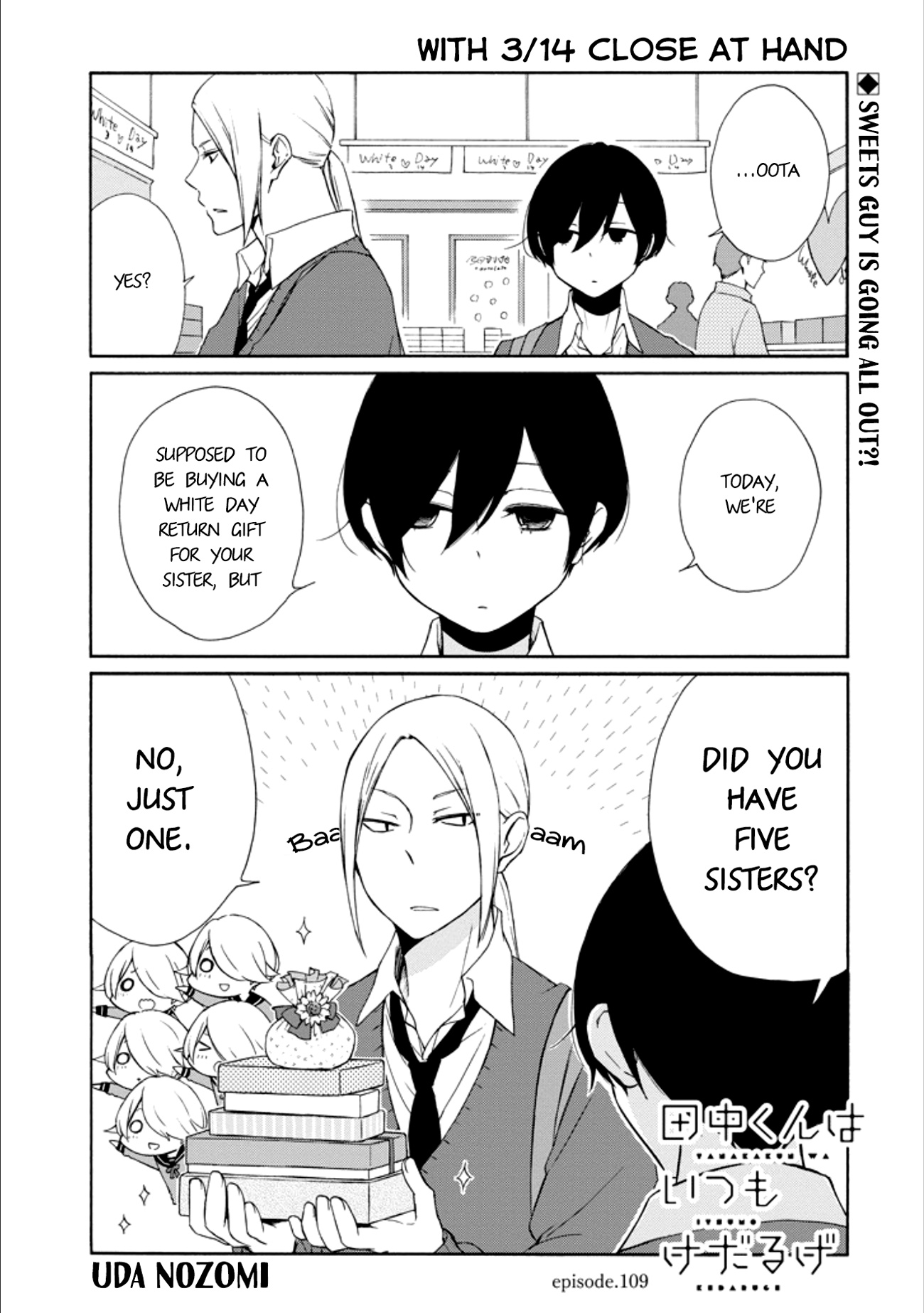 Tanaka-Kun Wa Itsumo Kedaruge - Vol.11 Chapter 109