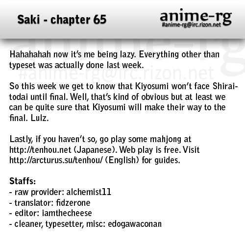 Saki - Chapter 65