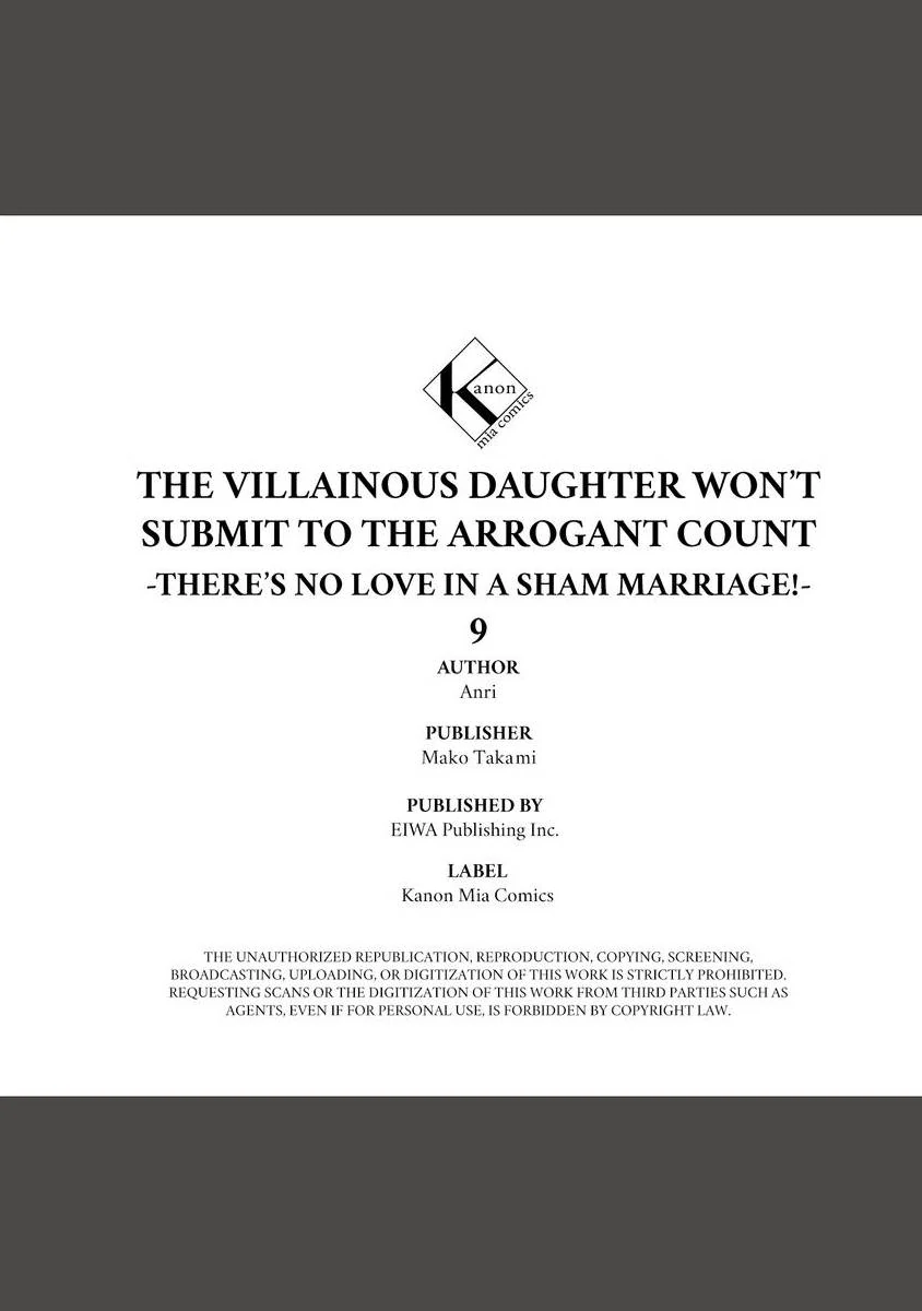 The Villainous Daughter Won’t Submit To The Arrogant Count -There’s No Love In A Sham Marriage! - Chapter 9