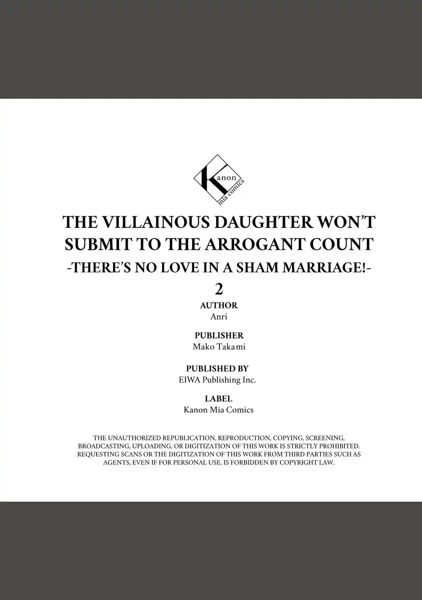 The Villainous Daughter Won’t Submit To The Arrogant Count -There’s No Love In A Sham Marriage! - Chapter 2