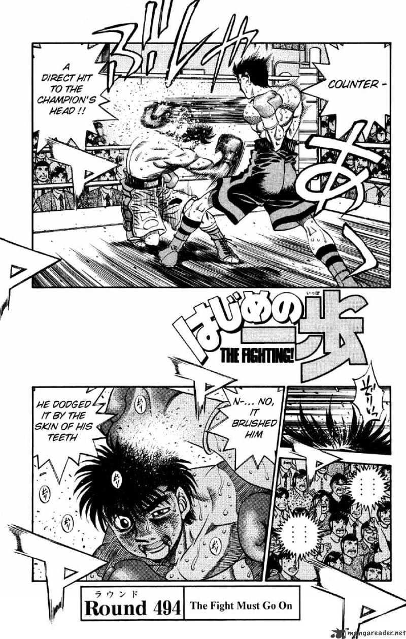 Hajime No Ippo - Chapter 494 : The Fight Must Go On