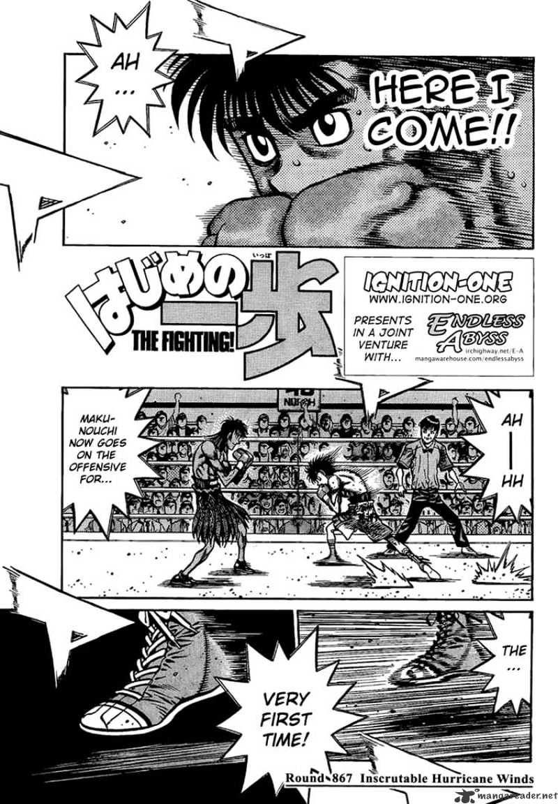 Hajime No Ippo - Chapter 867 : Inscrutable Hurricane Winds