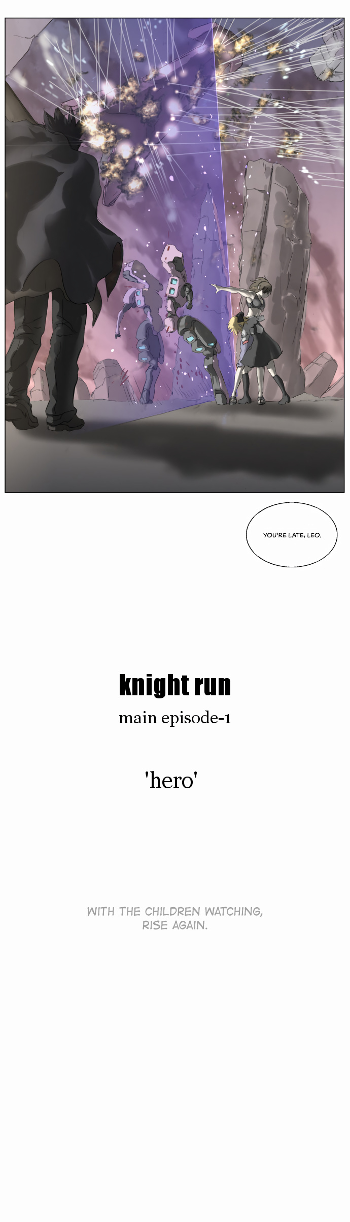 Knight Run - Vol.3 Chapter 190: Hero - Part 21 | With The Children Watching, Rise Again