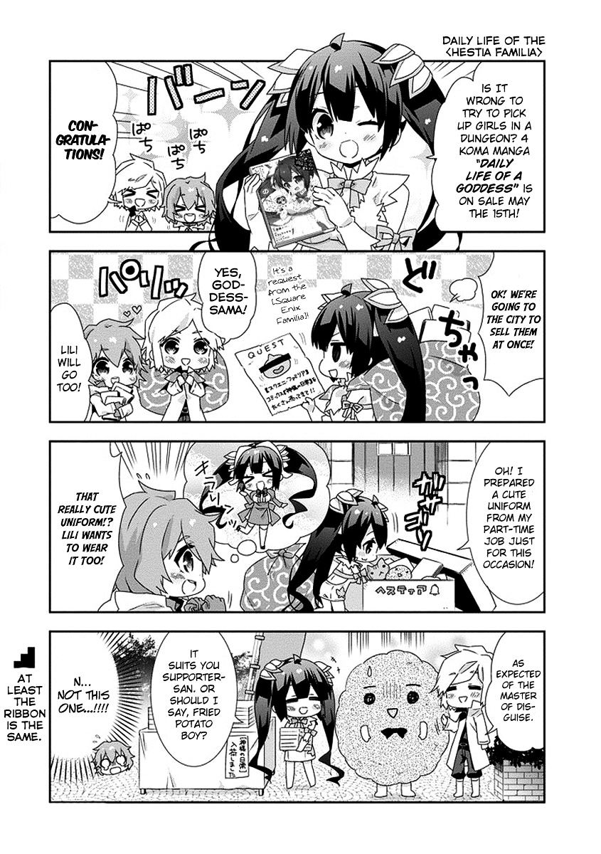 Dungeon Ni Deai O Motomeru No Wa Machigatte Iru Darou Ka 4-Koma - Kami-Sama No Nichijou - Chapter 14.1