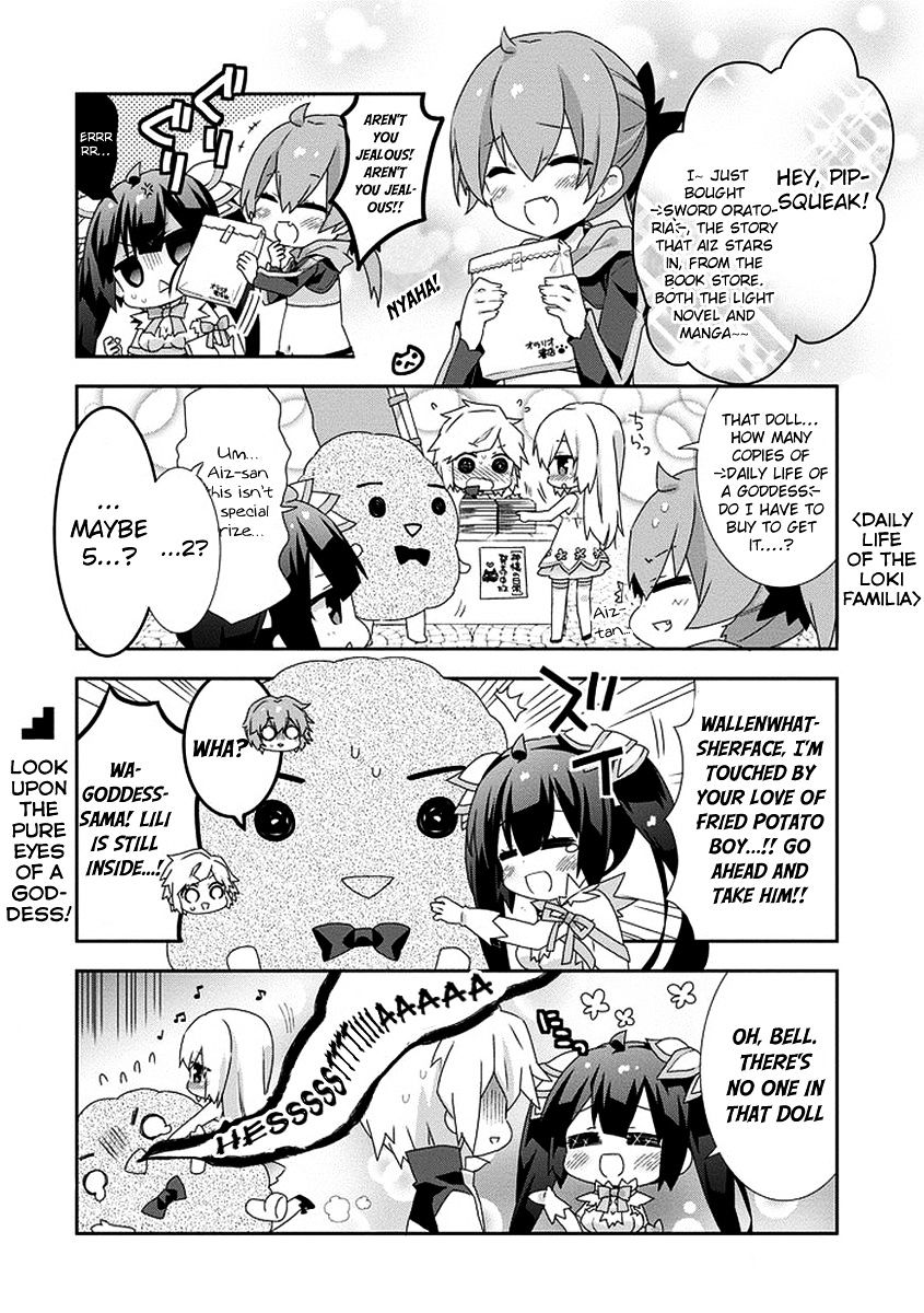 Dungeon Ni Deai O Motomeru No Wa Machigatte Iru Darou Ka 4-Koma - Kami-Sama No Nichijou - Chapter 14.1