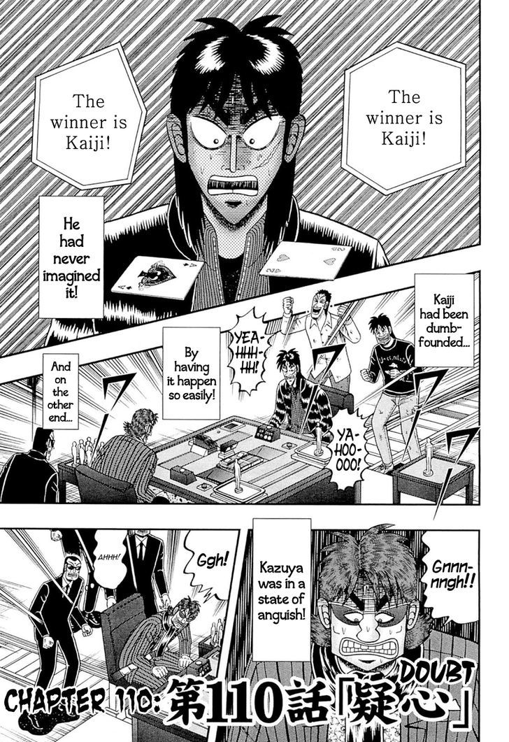 Tobaku Datenroku Kaiji - One Poker Hen - Chapter 110 : Doubt