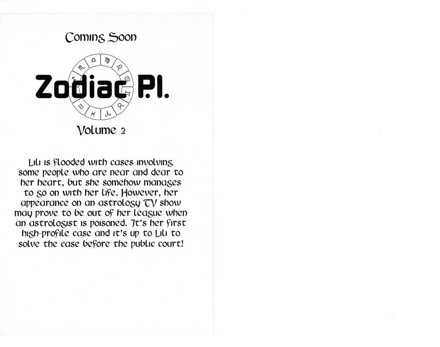 Zodiac P.i. - Vol.01 Chapter 0 : Foortprints Of A Virgo