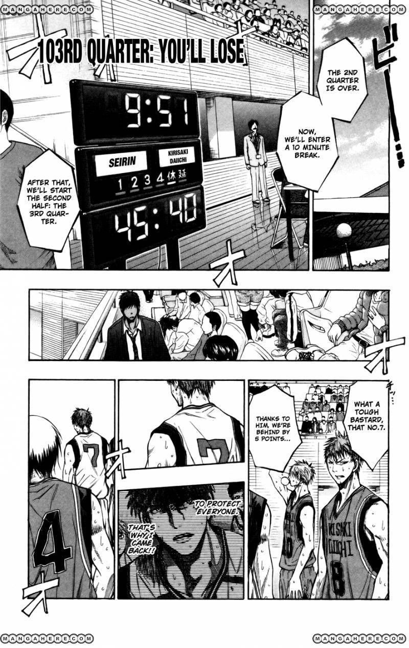 Kuroko No Basket - Vol.12 Chapter 103 : You'll Lose