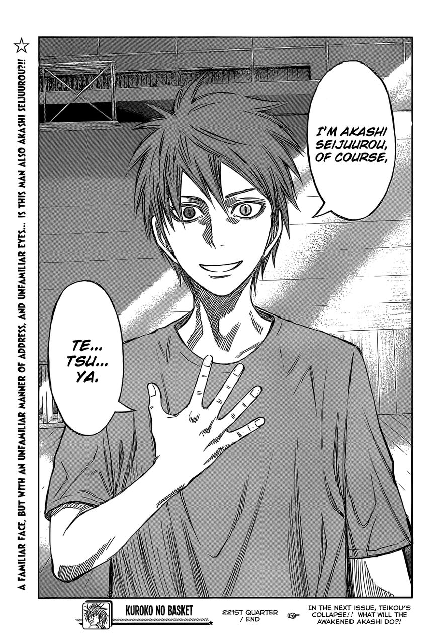 Kuroko No Basket - Vol.22 Chapter 221 : Te...tsu...ya