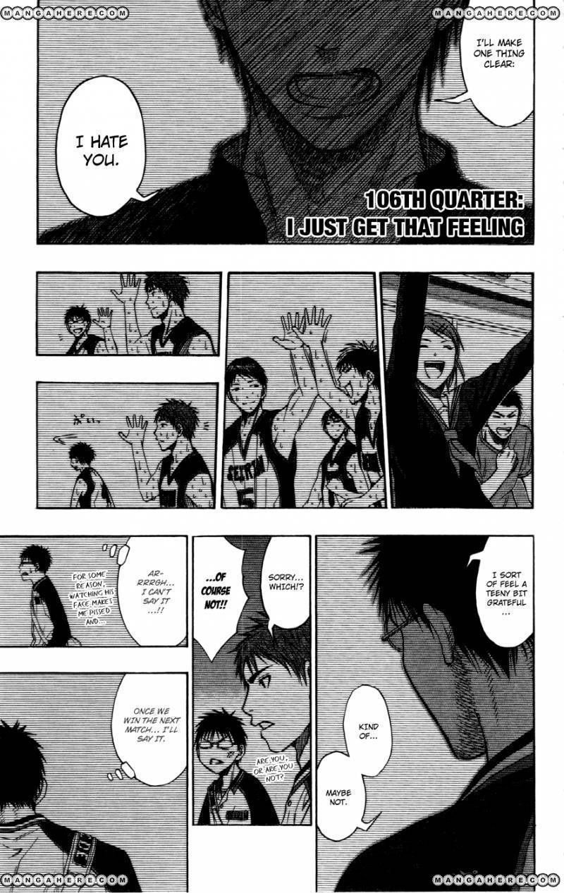 Kuroko No Basket - Vol.12 Chapter 106 : I Just Get That Feeling