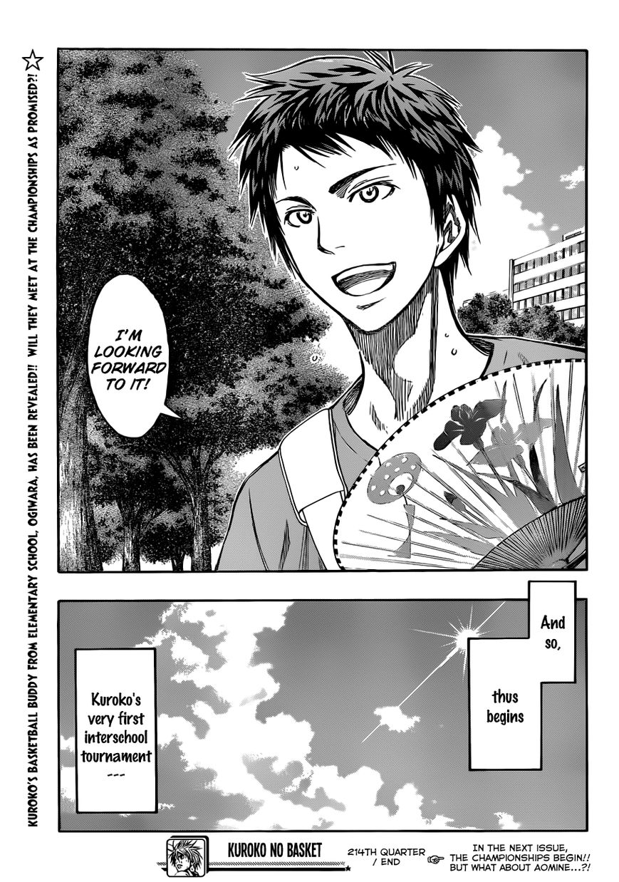 Kuroko No Basket - Vol.20 Chapter 214 : I'm Looking Forward To It !