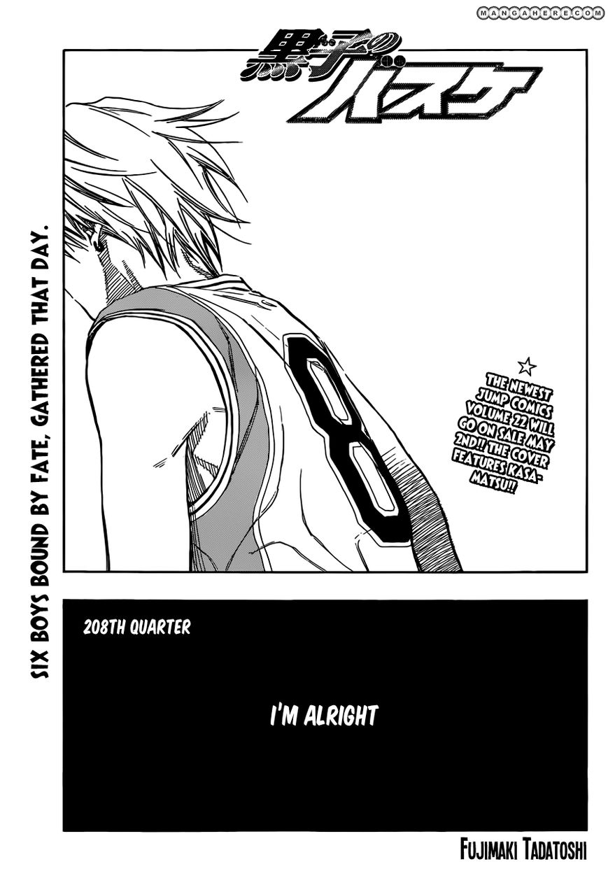 Kuroko No Basket - Vol.20 Chapter 208 : I'm Alright