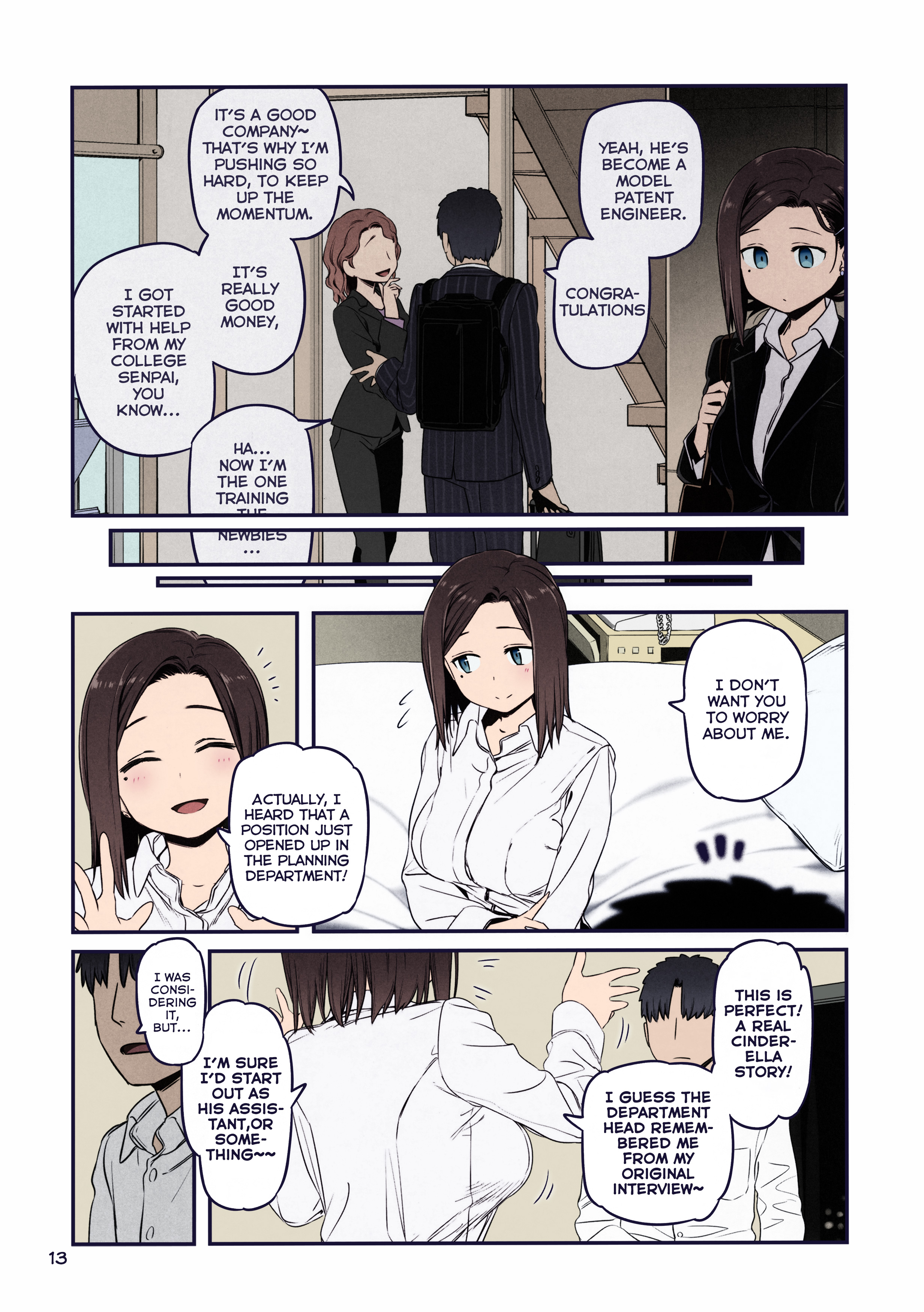 Getsuyoubi No Tawawa (Twitter Webcomic) (Fan Colored) - Vol.9.5 Chapter 32: Extra: Unpublished Story: "Business Trip Hotel" (Kouhai-Chan)