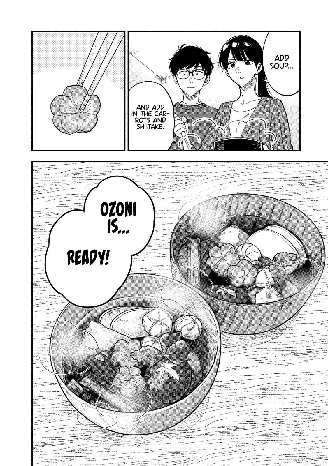 A Rare Marriage: How To Grill Our Love - Vol.8 Chapter 65: New Year’s Zoni That Brings Good Fortune!